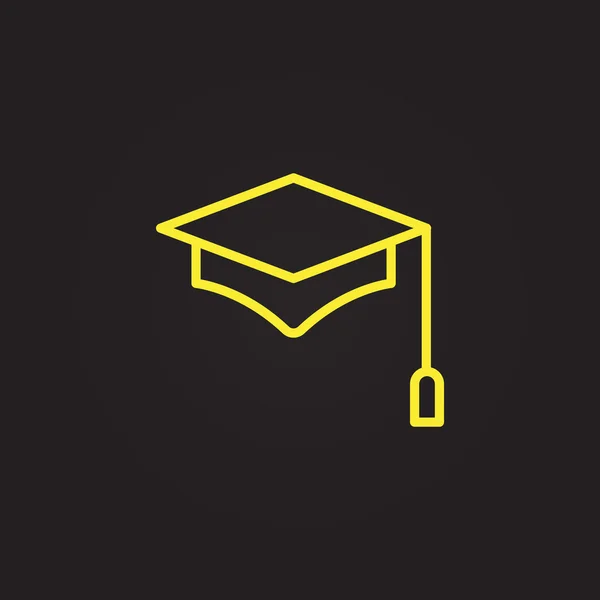 Ikona webové klobouk studenta — Stockový vektor