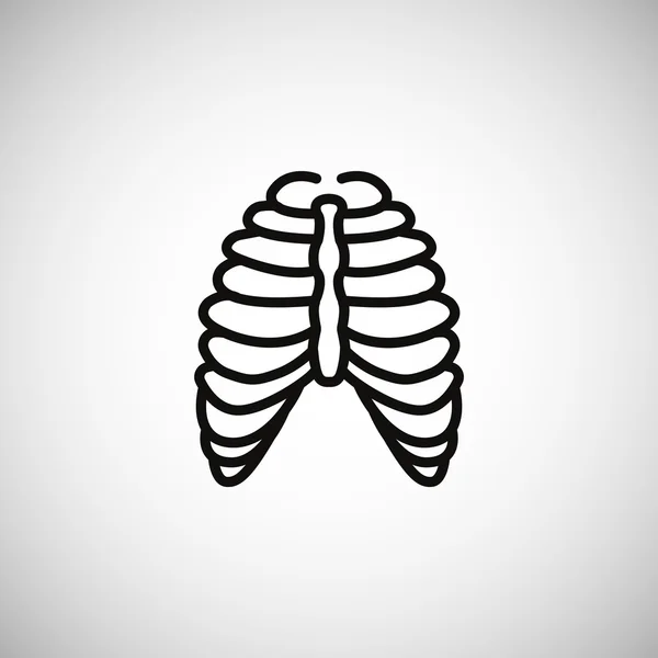 Ícone de tórax humano —  Vetores de Stock