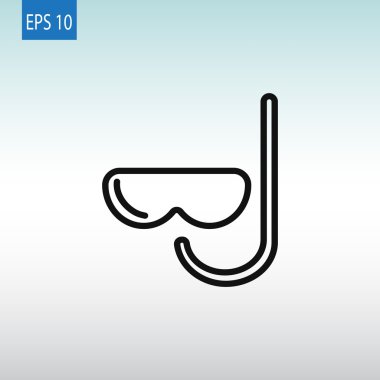 şnorkel ve maske simgesi