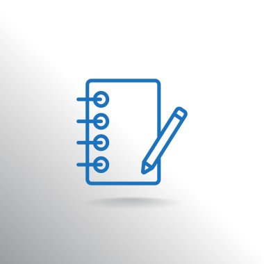 Defter pensil simgesi ile