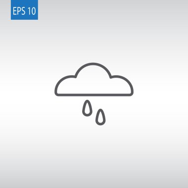 bulut ve yağmur simgesi