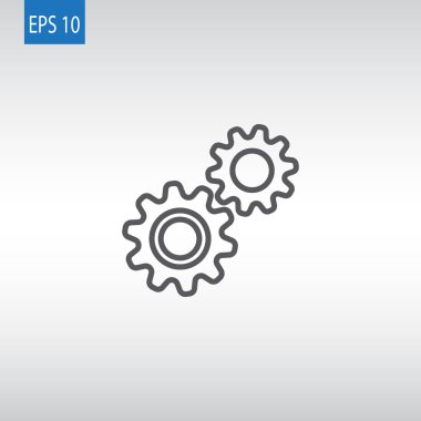 dişli tekerlek mekanizması simgesi