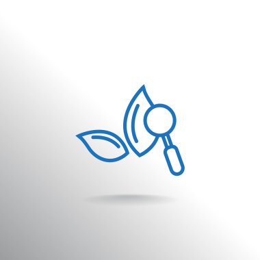 Büyüteç simgesiyle botanik