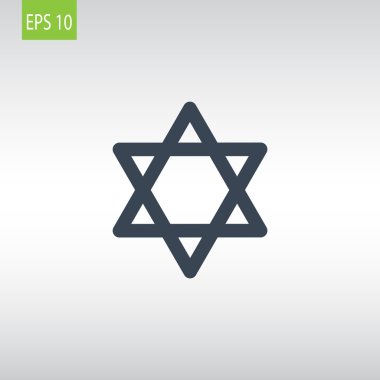 Davut'un yıldızı simge.  