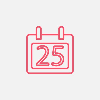 25 Aralık takvim simgesini