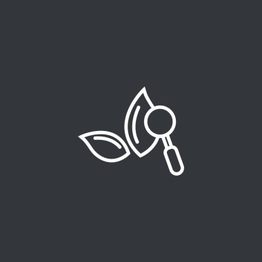 Büyüteç simgesiyle botanik