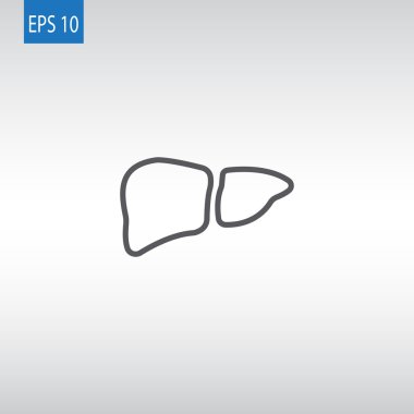 İnsan karaciğer organ simgesi