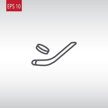 buz hokeyi sopa ve puck simgesi