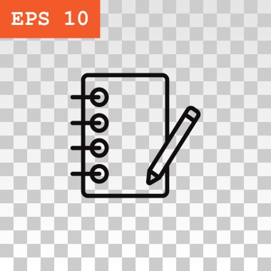 Defter pensil simgesi ile
