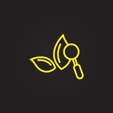 Büyüteç simgesiyle botanik