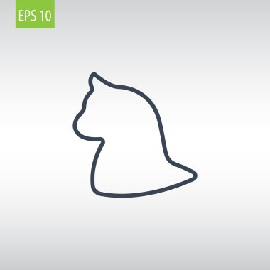 kedi hayvan siluet simge