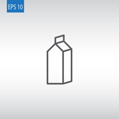 Süt simgesi için ambalaj kapsayıcı