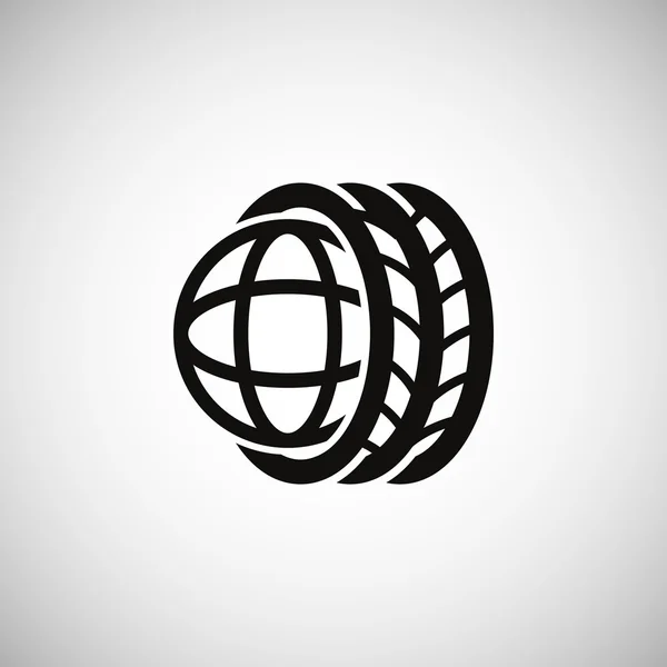Pneus du monde entier — Image vectorielle