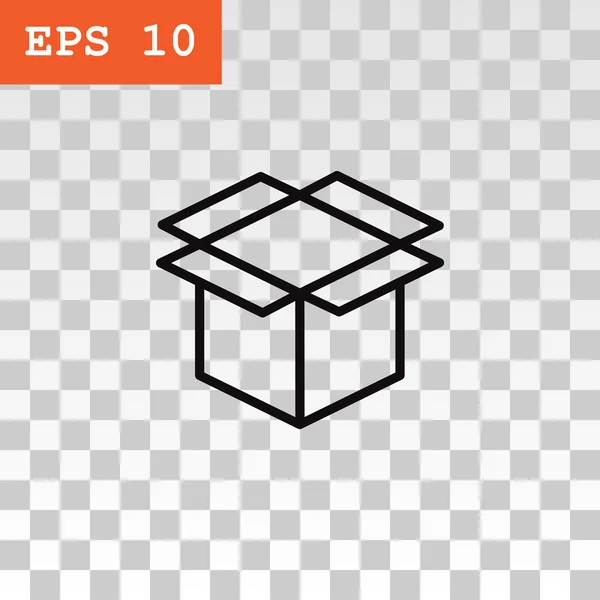 Lepenkové krabice ikony balíčku — Stockový vektor