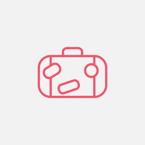 Tourist travel suitcase icon — Stock Vector