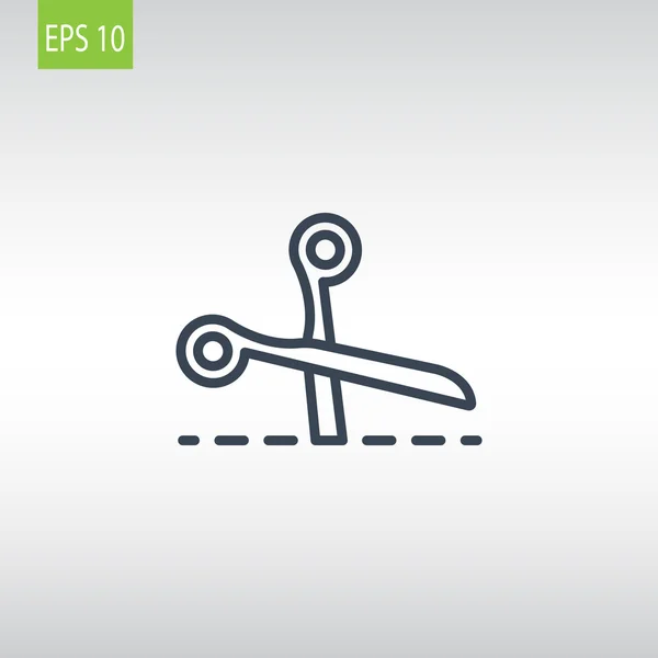 Scissors cutting line icon — Stock Vector