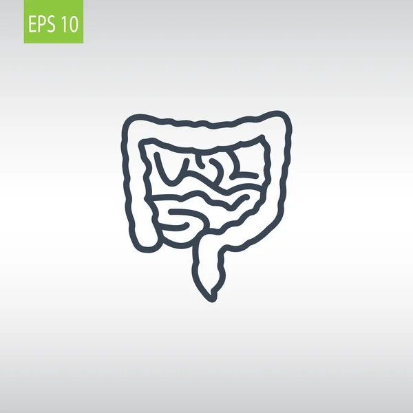 Icône de l'intestin humain — Image vectorielle