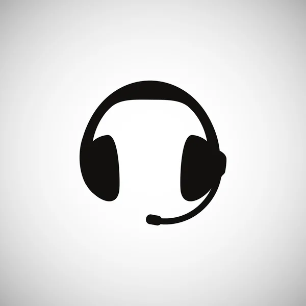 Auriculares con icono de micrófono — Vector de stock