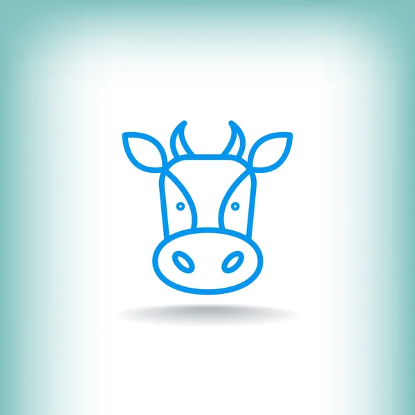 Głowa ikona krowa — Wektor stockowy