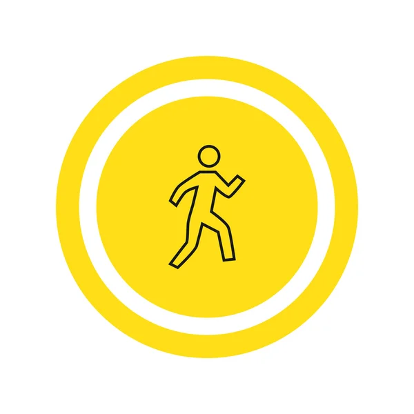 Wandeling man pictogram — Stockvector