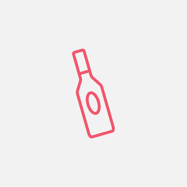 Bottle of glass for liquid icon — Stock Vector
