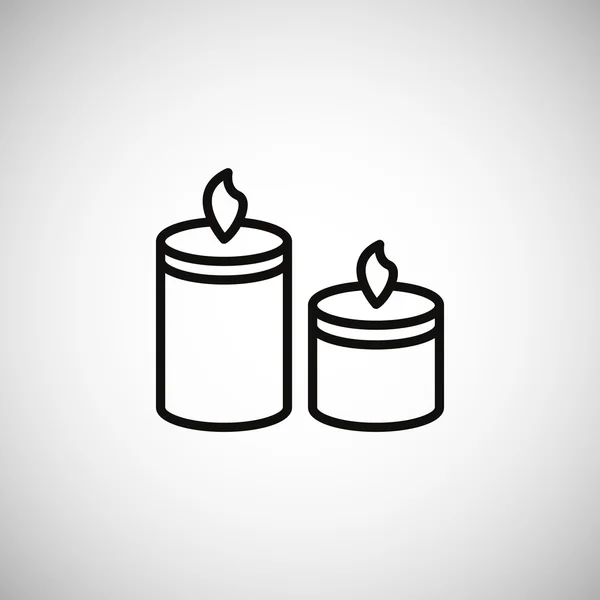 Ícone de velas em chamas — Vetor de Stock