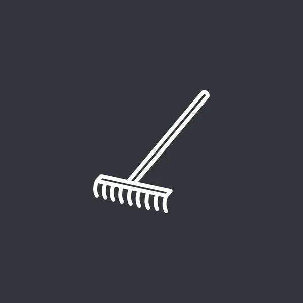 Icono de la herramienta de rastrillo jardín — Vector de stock