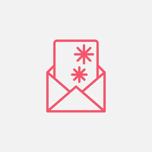 Різдвяний конверт з паперовою карткою — стоковий вектор