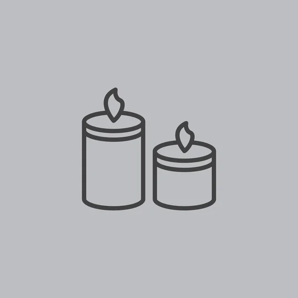 Velas icono web . — Vector de stock