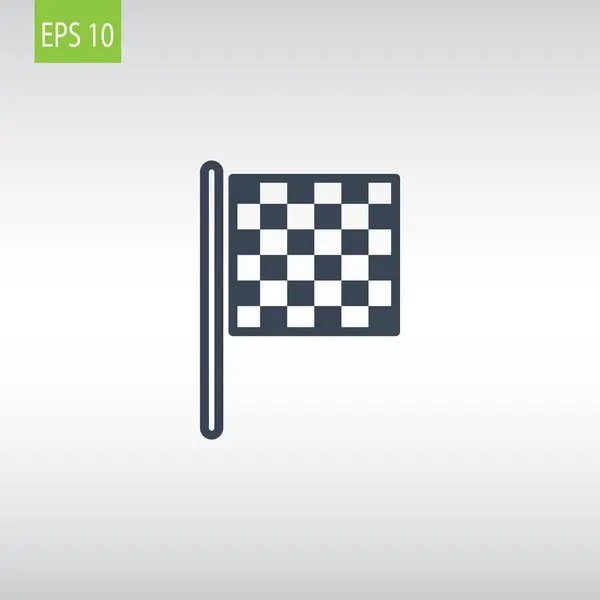Car racing flag icon — Stock Vector