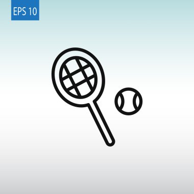 tenis raketi ve top simgesi