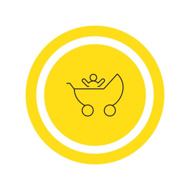 çocuk arabası bebek simgesiyle