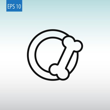 hayvan gıda simge için kase