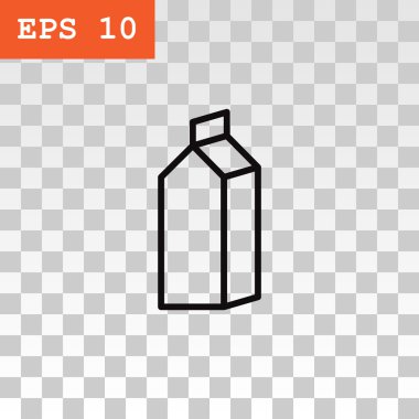 Süt simgesi için ambalaj kapsayıcı