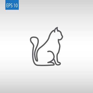 kedi hayvan siluet simge