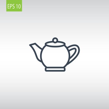 Tablo seramik çaydanlık simgesi