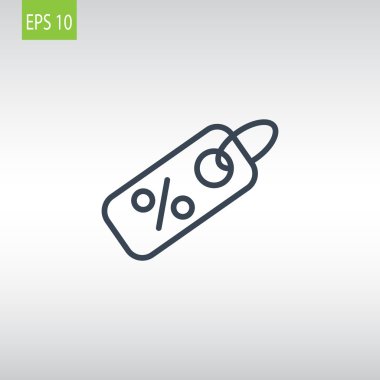 yüzde işareti, web simgesi indirim. 