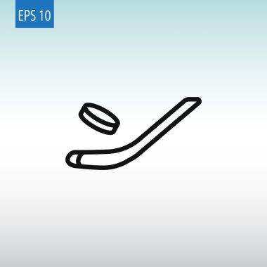 buz hokeyi sopa ve puck simgesi