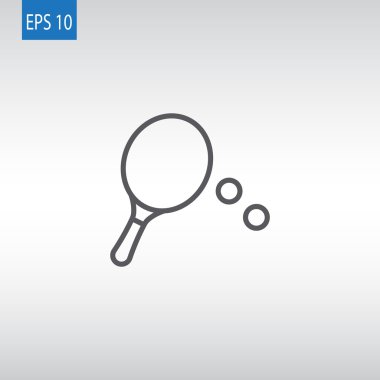 Masa Tenisi raket ve topları simgesi