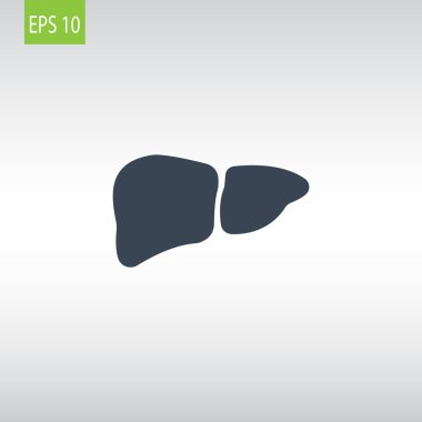 İnsan karaciğer organ simgesi