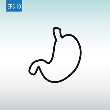 İnsan mide organı simgesi