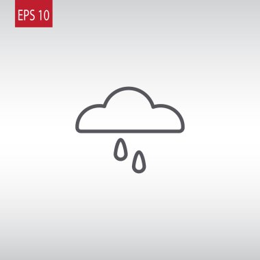 bulut ve yağmur simgesi