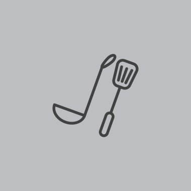 Kepçe ve spatula simgesi