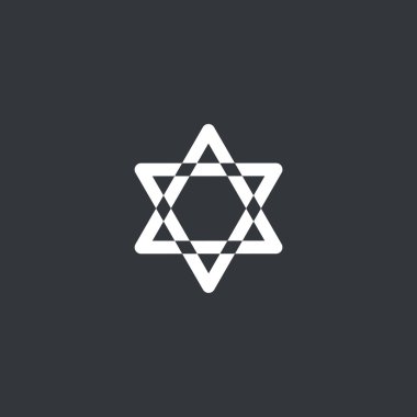 Davut'un yıldızı simge.  