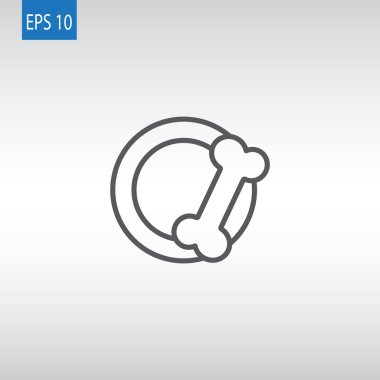 hayvan gıda simge için kase