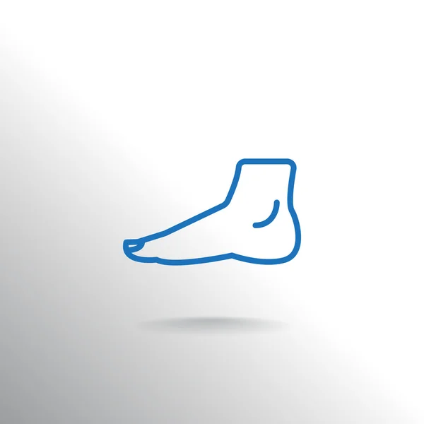 Icono pie humano — Vector de stock