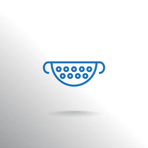 Icono de utensilio colador de cocina — Vector de stock