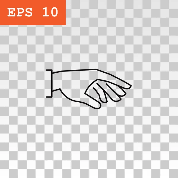 Плоский значок руки — стоковий вектор