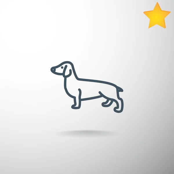 Ref-Dachshund Dog . — стоковый вектор