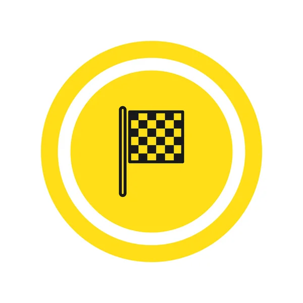 Icône de drapeau de course automobile — Image vectorielle